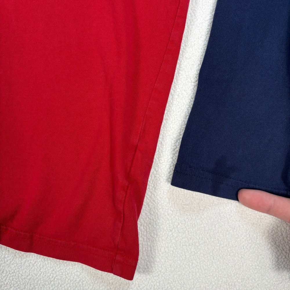 Polo Ralph Lauren Hoodie Men's XL Red Navy Colorblock 100% Cotton Drawstring - Picture 11 of 16